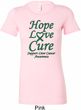 Ladies Liver Cancer Hope Love Cure Longer Length Shirt