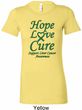 Ladies Liver Cancer Hope Love Cure Longer Length Shirt