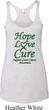 Ladies Liver Cancer Hope Love Cure Tri Blend Racerback