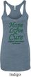 Ladies Liver Cancer Hope Love Cure Tri Blend Racerback