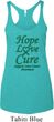 Ladies Liver Cancer Hope Love Cure Tri Blend Racerback