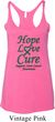 Ladies Liver Cancer Hope Love Cure Tri Blend Racerback