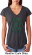 Ladies Liver Cancer Hope Love Cure Tri Blend V-neck