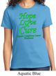 Ladies Lymphoma Cancer Awareness Hope Love Cure T-shirt