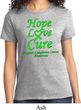 Ladies Lymphoma Cancer Awareness Hope Love Cure T-shirt