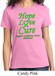 Ladies Lymphoma Cancer Awareness Hope Love Cure T-shirt