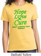 Ladies Lymphoma Cancer Awareness Hope Love Cure T-shirt
