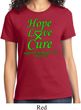 Ladies Lymphoma Cancer Awareness Hope Love Cure T-shirt