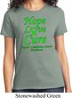 Ladies Lymphoma Cancer Awareness Hope Love Cure T-shirt