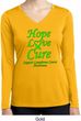 Ladies Lymphoma Cancer Hope Love Cure Dry Wicking Long Sleeve