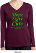 Ladies Lymphoma Cancer Hope Love Cure Dry Wicking Long Sleeve