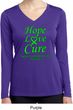 Ladies Lymphoma Cancer Hope Love Cure Dry Wicking Long Sleeve