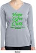 Ladies Lymphoma Cancer Hope Love Cure Dry Wicking Long Sleeve