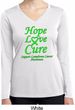Ladies Lymphoma Cancer Hope Love Cure Dry Wicking Long Sleeve