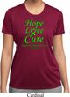 Ladies Lymphoma Cancer Hope Love Cure Dry Wicking T-shirt