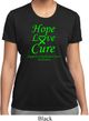 Ladies Lymphoma Cancer Hope Love Cure Dry Wicking T-shirt