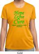 Ladies Lymphoma Cancer Hope Love Cure Dry Wicking T-shirt