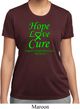 Ladies Lymphoma Cancer Hope Love Cure Dry Wicking T-shirt
