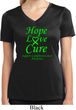 Ladies Lymphoma Cancer Hope Love Cure Dry Wicking V-neck