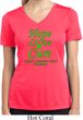 Ladies Lymphoma Cancer Hope Love Cure Dry Wicking V-neck