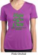 Ladies Lymphoma Cancer Hope Love Cure Dry Wicking V-neck