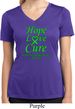 Ladies Lymphoma Cancer Hope Love Cure Dry Wicking V-neck