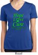 Ladies Lymphoma Cancer Hope Love Cure Dry Wicking V-neck