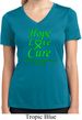Ladies Lymphoma Cancer Hope Love Cure Dry Wicking V-neck