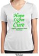 Ladies Lymphoma Cancer Hope Love Cure Dry Wicking V-neck