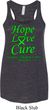 Ladies Lymphoma Cancer Hope Love Cure Flowy Racerback