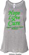 Ladies Lymphoma Cancer Hope Love Cure Flowy Racerback