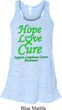 Ladies Lymphoma Cancer Hope Love Cure Flowy Racerback
