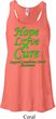 Ladies Lymphoma Cancer Hope Love Cure Flowy Racerback