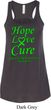 Ladies Lymphoma Cancer Hope Love Cure Flowy Racerback