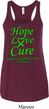 Ladies Lymphoma Cancer Hope Love Cure Flowy Racerback