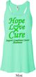 Ladies Lymphoma Cancer Hope Love Cure Flowy Racerback
