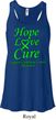 Ladies Lymphoma Cancer Hope Love Cure Flowy Racerback