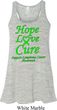 Ladies Lymphoma Cancer Hope Love Cure Flowy Racerback