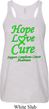 Ladies Lymphoma Cancer Hope Love Cure Flowy Racerback
