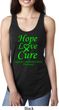 Ladies Lymphoma Cancer Hope Love Cure Ideal Racerback