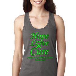 Ladies Lymphoma Cancer Hope Love Cure Ideal Racerback