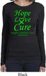 Ladies Lymphoma Cancer Hope Love Cure Long Sleeve