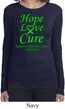 Ladies Lymphoma Cancer Hope Love Cure Long Sleeve