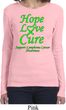 Ladies Lymphoma Cancer Hope Love Cure Long Sleeve