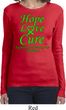 Ladies Lymphoma Cancer Hope Love Cure Long Sleeve