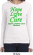 Ladies Lymphoma Cancer Hope Love Cure Long Sleeve