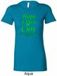 Ladies Lymphoma Cancer Hope Love Cure Longer Length Shirt