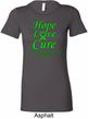 Ladies Lymphoma Cancer Hope Love Cure Longer Length Shirt