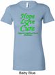 Ladies Lymphoma Cancer Hope Love Cure Longer Length Shirt