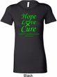 Ladies Lymphoma Cancer Hope Love Cure Longer Length Shirt